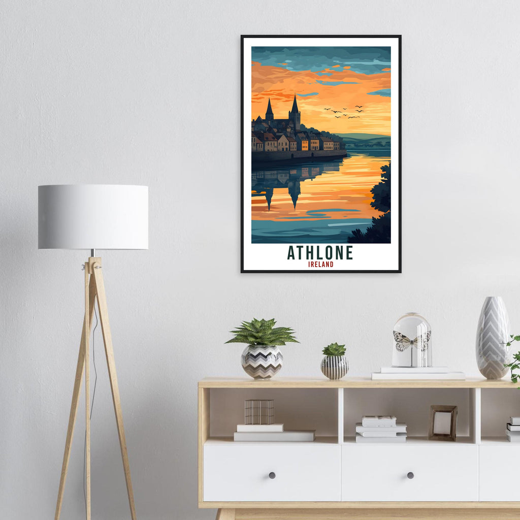 Athlone Travel Print Ireland Home Decor Athlone Wall Art Gift Wall Hanging Art Lover Athlone Irish Artwork Travel Poster Ireland Travel Art