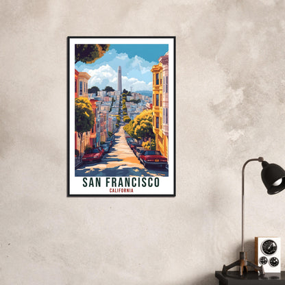 San Francisco Travel Print California Home Decor San Francisco Wall Art Gift Wall Hanging Art Lover United States Artwork Travel Poster Art