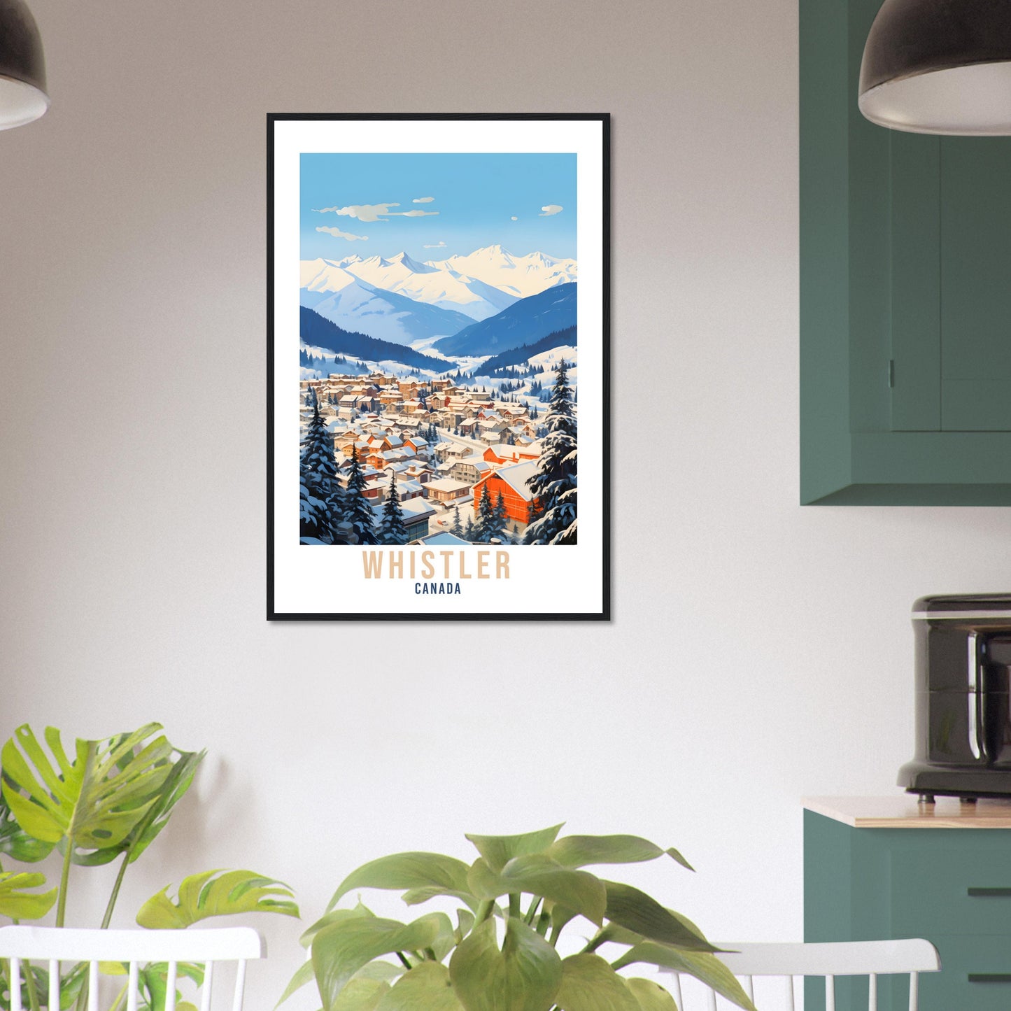 Whistler Travel Print Wall Art Whistler Canada Wall Hanging Home Decoration Whistler Gift Cityscape Wall Art Print Whistler Canada Poster