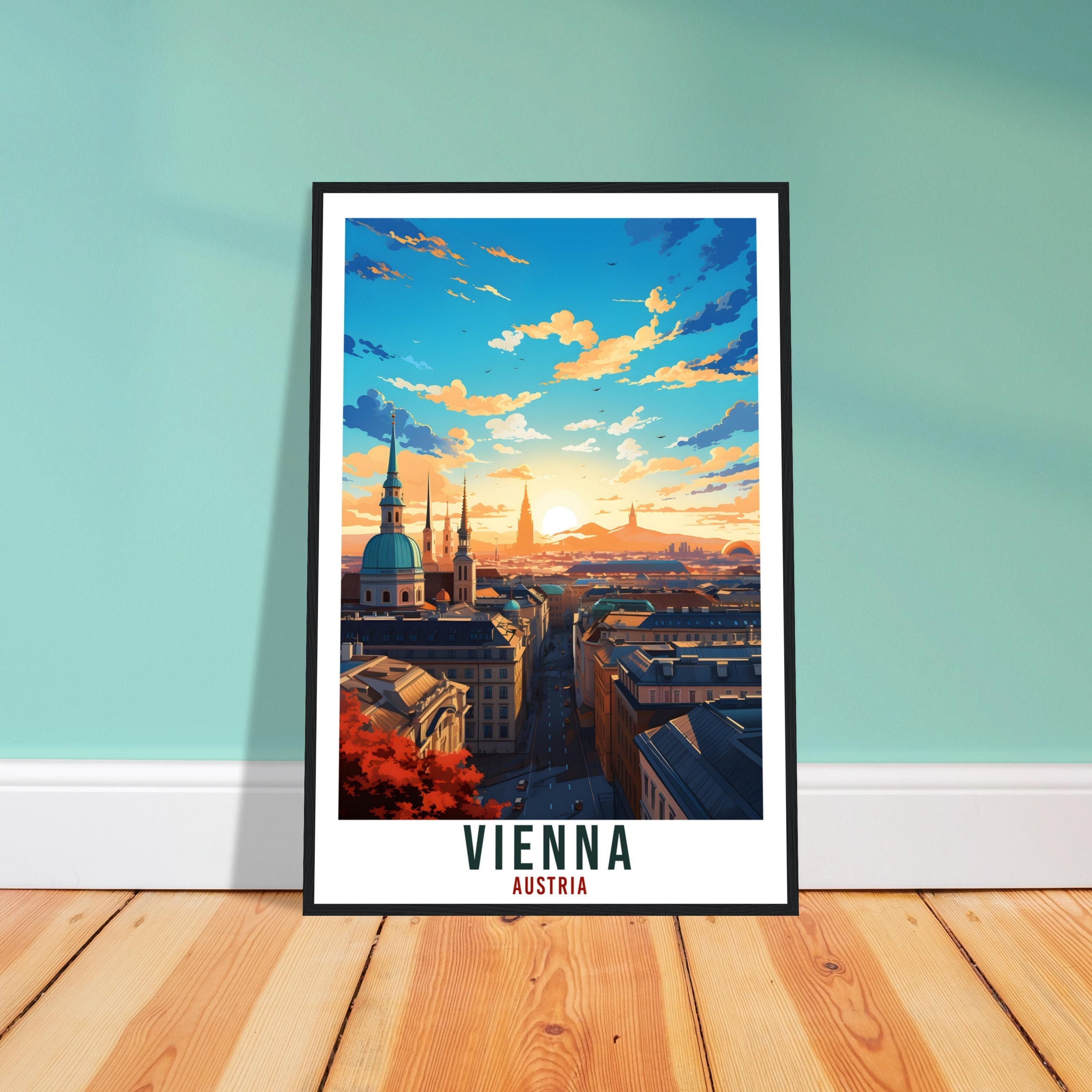 Vienna Gift Travel Print Austria Home Decoration Austrian City Wall Art Gift Wall Hanging Art Lover Austria Artwork Vienna Travel Poster