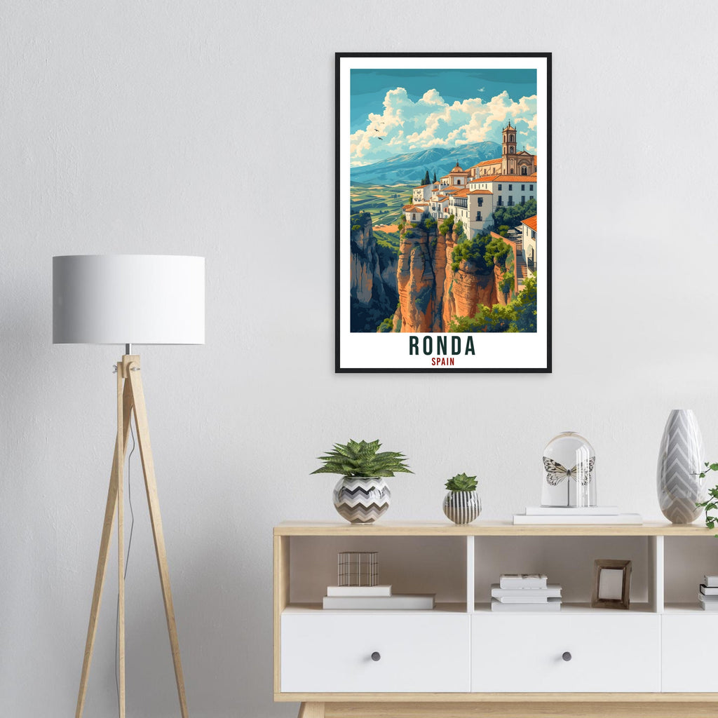 Ronda Travel Print Spain Home Decoration Ronda Art Gift Spanish City Wall Art Gift Wall Hanging Art Lover Spain Artwork Ronda Travel Poster