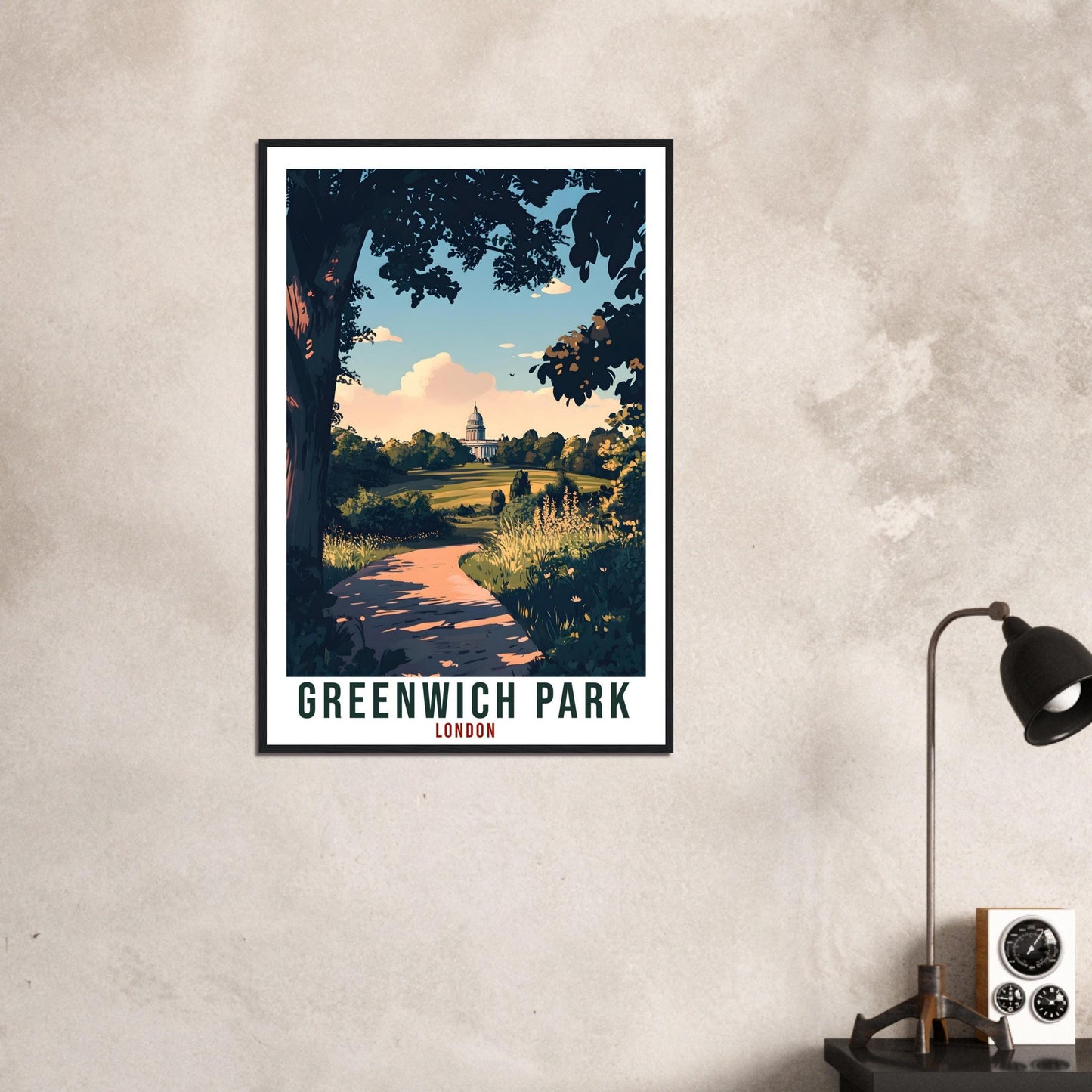 Greenwich Park London Travel Print English Wall Art Wall Hanging Travel Art Gift Greenwich Travel Poster London City Artwork Art Lover Gift