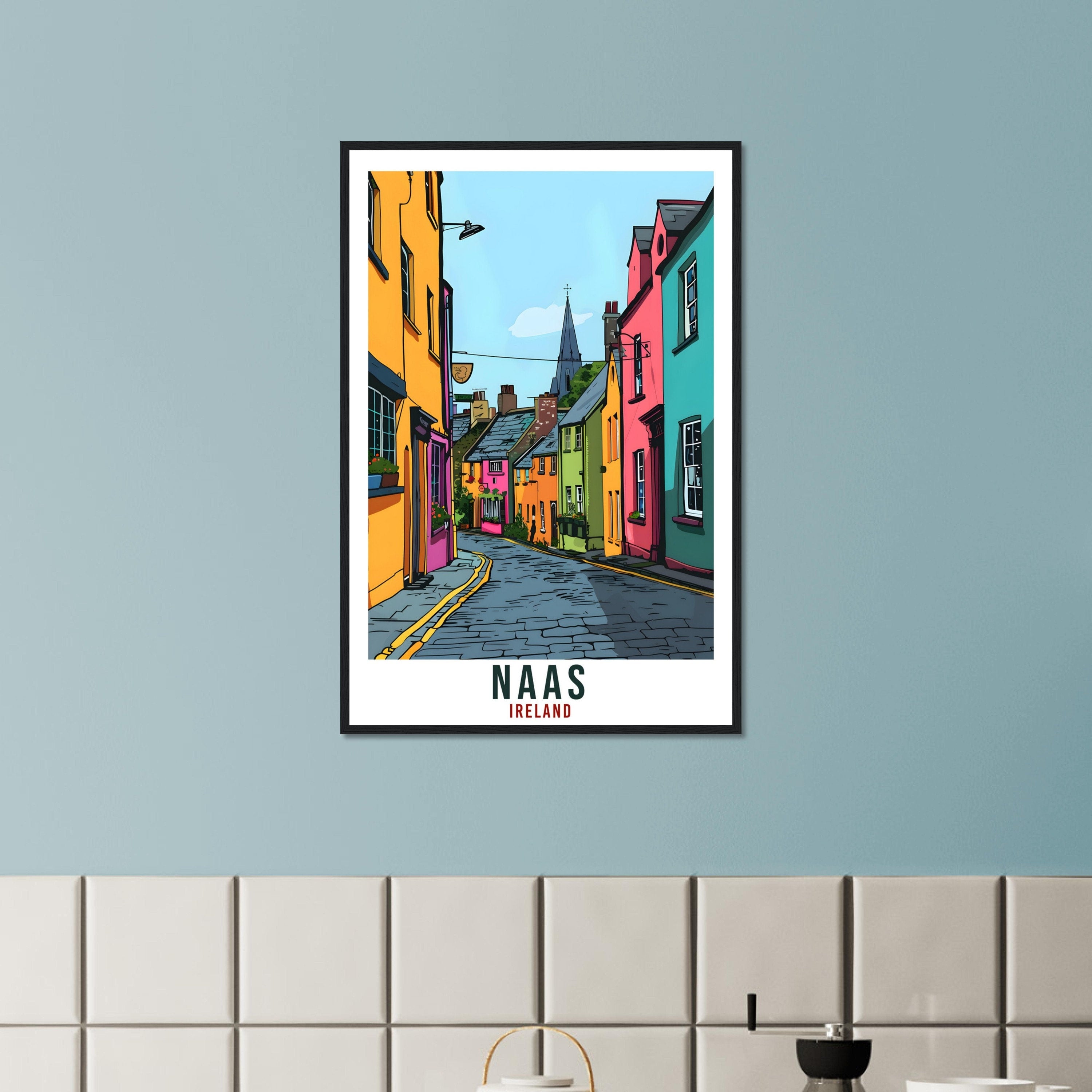 Naas Travel Print Ireland Wall Art Naas Wall Hanging Home Living Décor Naas Gift Art Lovers Gift Irish Artwork Gift Ireland Travel Poster