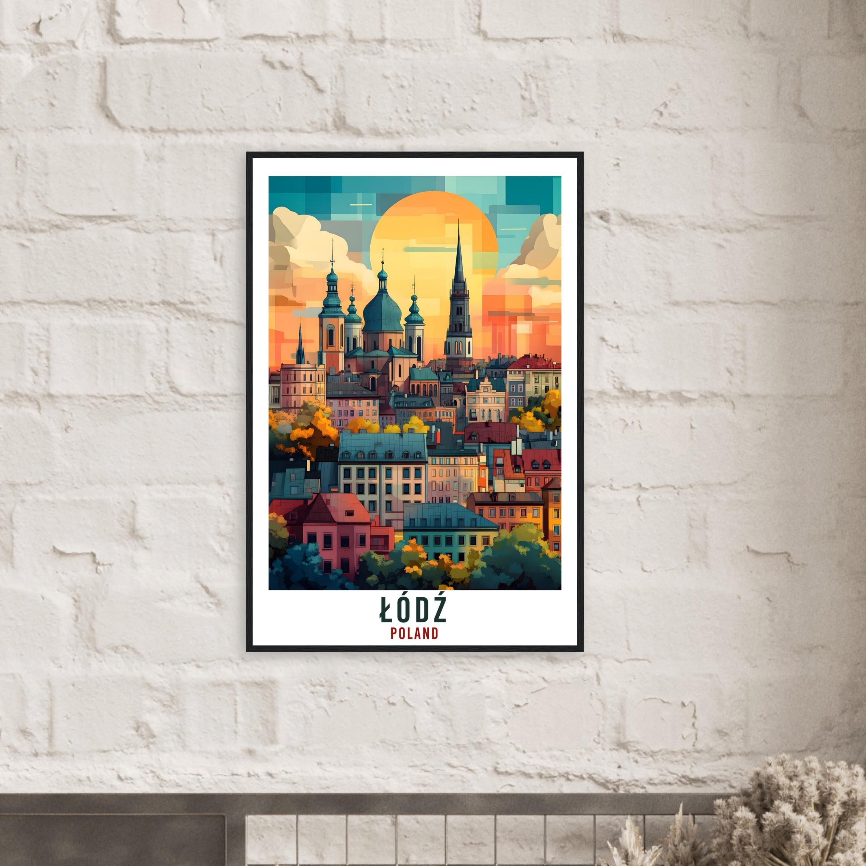 Łódź Travel Print Poland Home Decor Łódź Wall Art Gift Wall Hanging Art Lover Łódź Polish Artwork Travel Poster Poland Travel Art Poster
