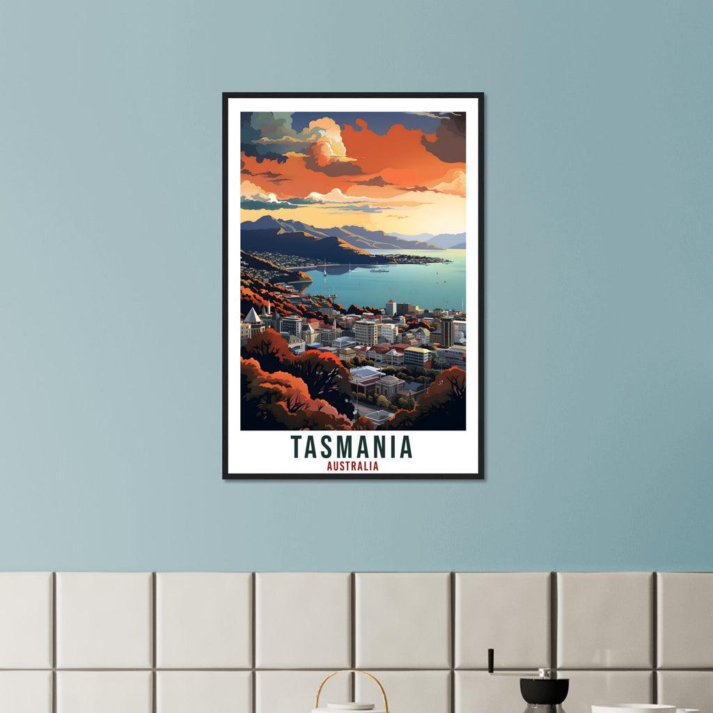 Tasmania Travel Poster Wall Art Tasmania Australia Home Décor Artwork Wall Hanging Tasmania Art Gifts Tasmania Travel Print Australian Gift