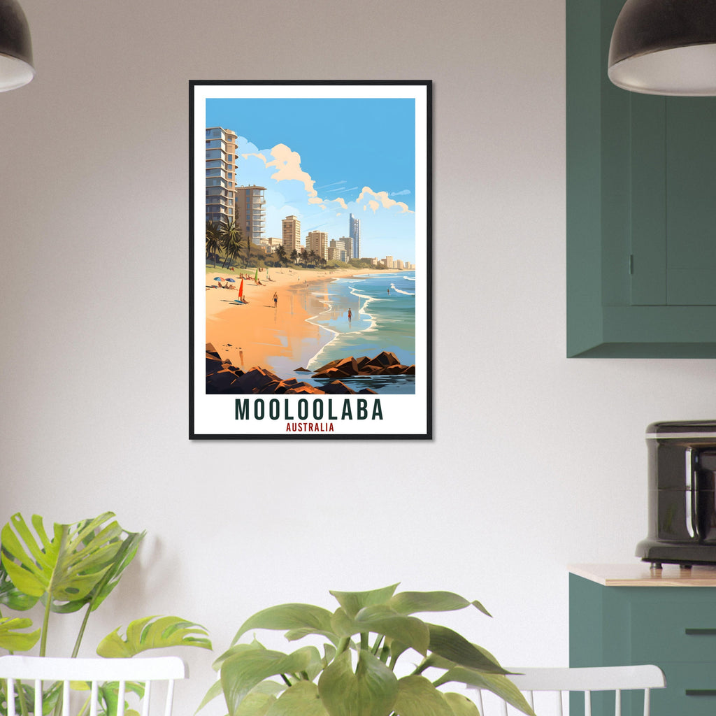 Mooloolaba Travel Poster Wall Art Mooloolaba Australia Home Décor Artwork Wall Hanging Mooloolaba Travel Print Australian Art Lovers Gifts