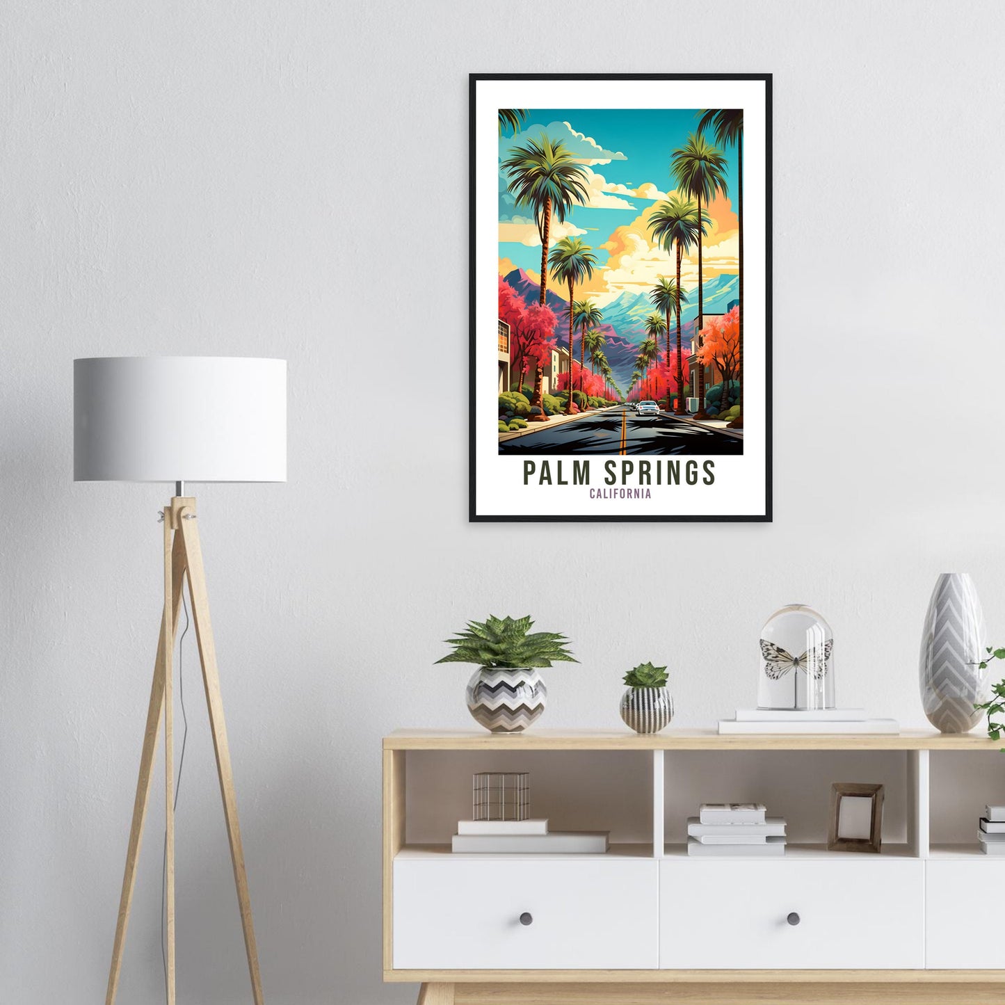 Palm Springs Travel Print Wall Art Palm Springs Sunset Wall Hanging Home Décor Palm Springs Gift Art Lovers California Art Print Gift