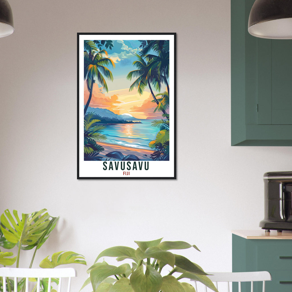 Savusavu Fiji Travel Print Fiji Wall Art Wall Hanging Home Décor Savusavu Gift Fiji Islands Landmark Artwork Travel Art Fijian Travel Poster