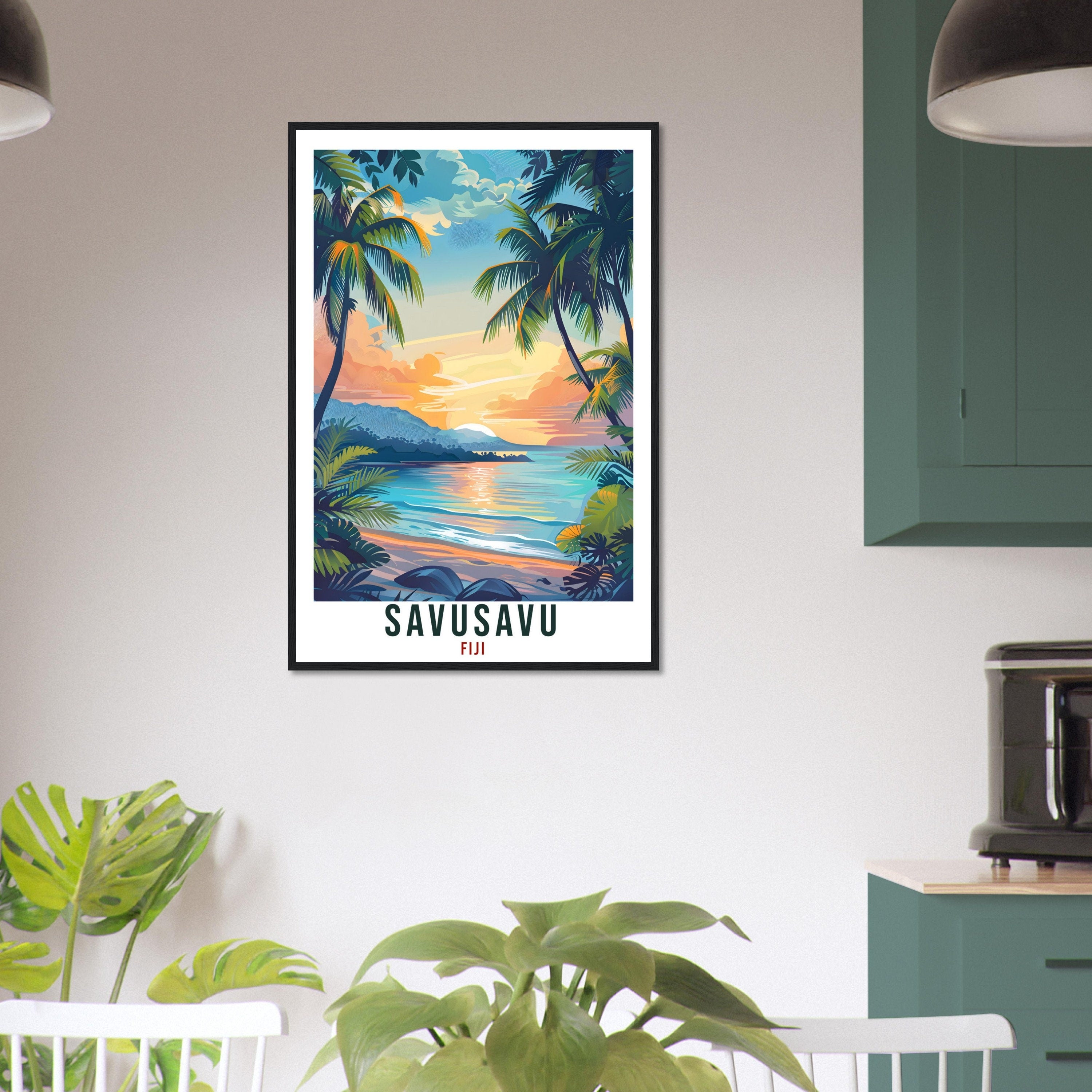 Savusavu Fiji Travel Print Fiji Wall Art Wall Hanging Home Décor Savusavu Gift Fiji Islands Landmark Artwork Travel Art Fijian Travel Poster