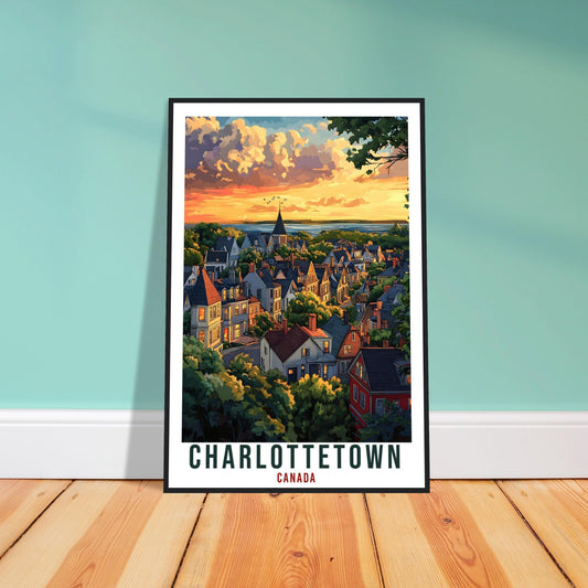 Charlottetown Travel Print Canada Home Decor PLACE Wall Art Gift Wall Hanging Art Lover Charlottetown Canadian Artwork Travel Poster Art