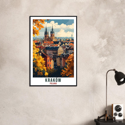 Kraków Travel Print Poland Home Decor Kraków Wall Art Gift Wall Hanging Art Lover Kraków Polish Artwork Travel Poster Poland Travel Art