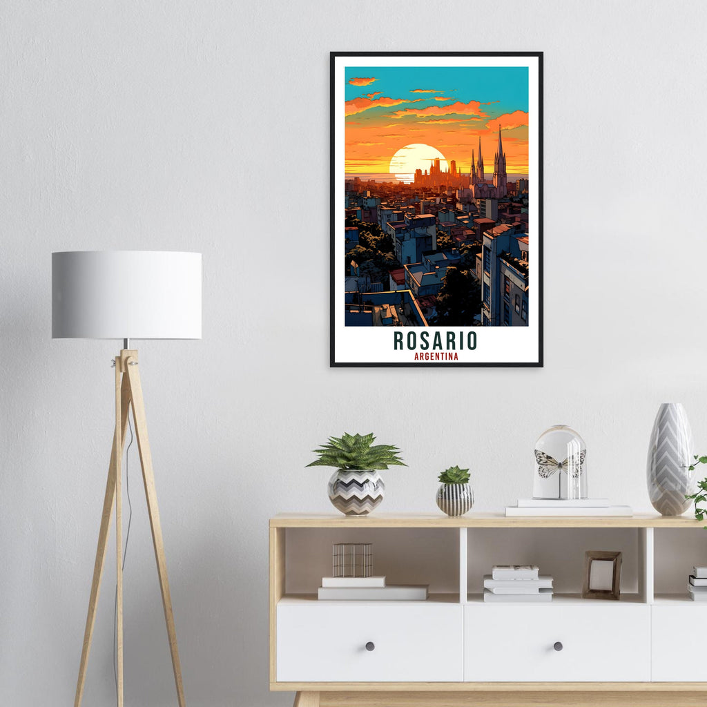 Rosario Travel Print Wall Art Rosario Argentina City Landscape Artwork Rosario Art Gifts Rosario Travel Poster Argentinian Art Lovers Gift