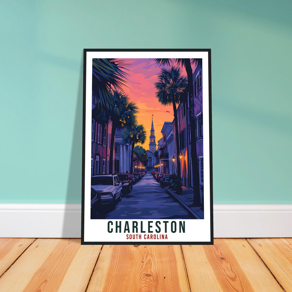 Charleston Travel Print South Carolina Home Decor USA Wall Art Gift Wall Hanging Art Lover South Carolina Artwork Charleston Travel Poster