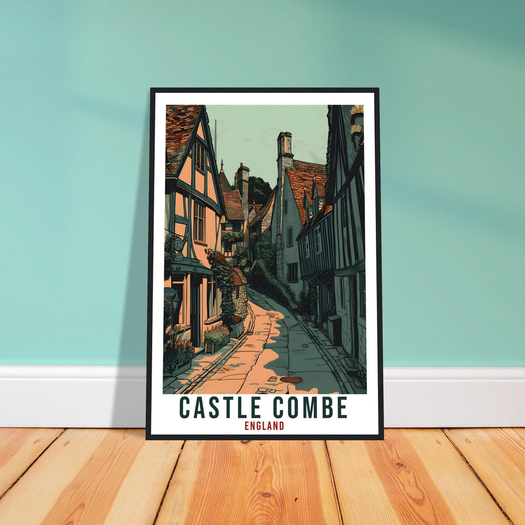 Castle Combe Travel Poster England Wall Art England Wall Hanging Home Décor Gift Art Lovers English Artwork Gift Print Castle Combe Print