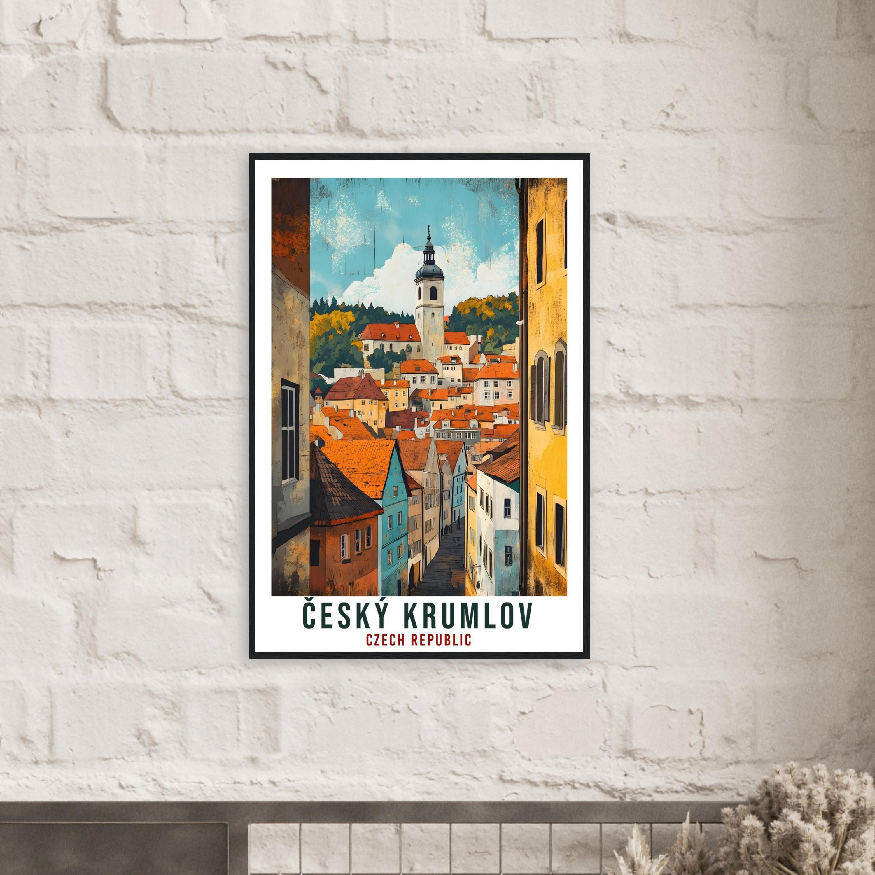 Český Krumlov Travel Print Czech Republic Home Decor Wall Art Gift Wall Hanging Art Lover Český Krumlov Czechia Artwork Travel Poster Art