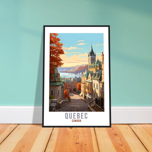 Quebec Travel Print Wall Art Quebec Canada Wall Hanging Home Décor Quebec Gift Art Lovers Canadian Art Lover Gift Quebec Travel Poster