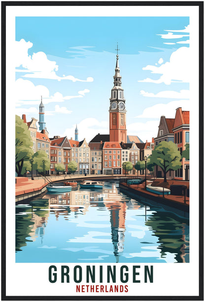 Groningen Travel Print Holland Wall Art Wall Hanging Home Décor Groningen Gift Art Lovers Dutch Artwork Gift The Netherlands Travel Poster