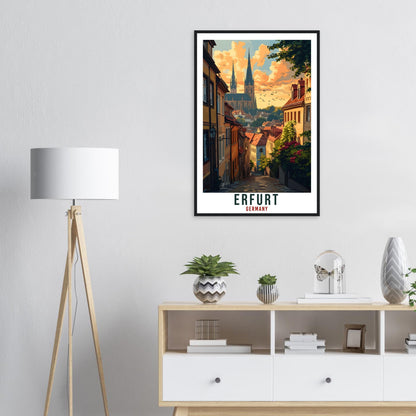 Erfurt Travel Print Germany Home Decoration Erfurt German City Wall Art Gift Wall Hanging Art Lover Germany Artwork Erfurt Travel Poster