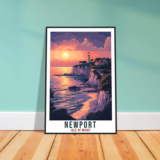 Newport Travel Print Isle Of Wight Decor Newport Wall Art Gift Wall Hanging Art Lover Newport Isle Of Wight Artwork Travel Poster UK Art