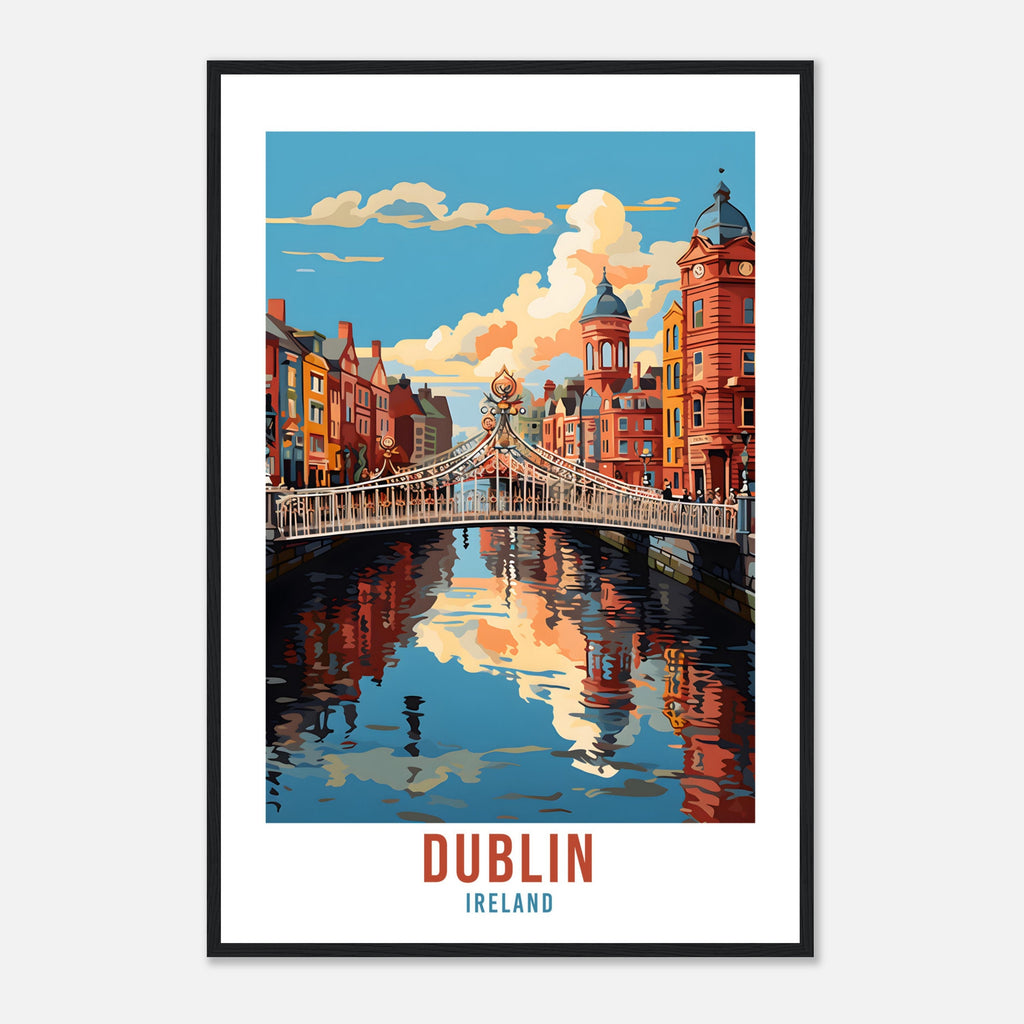 Dublin Ireland Travel Print Wall Art Dublin Wall Hanging Home Décor Dublin Gift Art Lovers Irish Art Lover Gift Liffey Print Dublin City