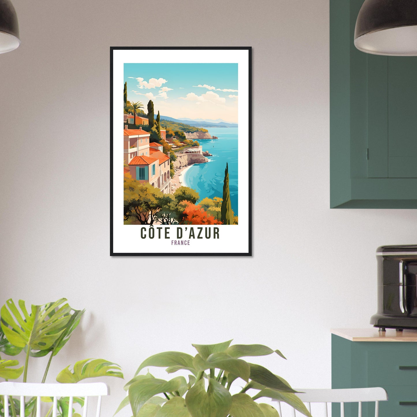Côte D'azur Travel Print France Wall Art Côte D'azur Wall Hanging Home Décor France Gift Art Lovers French Art Lover Gift Côte D'azur Print