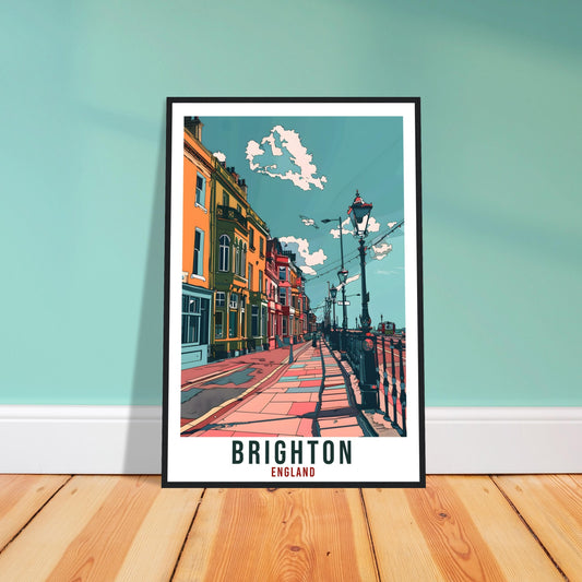 Brighton Travel Print Wall Art Wall Hanging Home Living Décor Brighton Street Art Lovers Gift UK Artwork Gift Print English Travel Poster