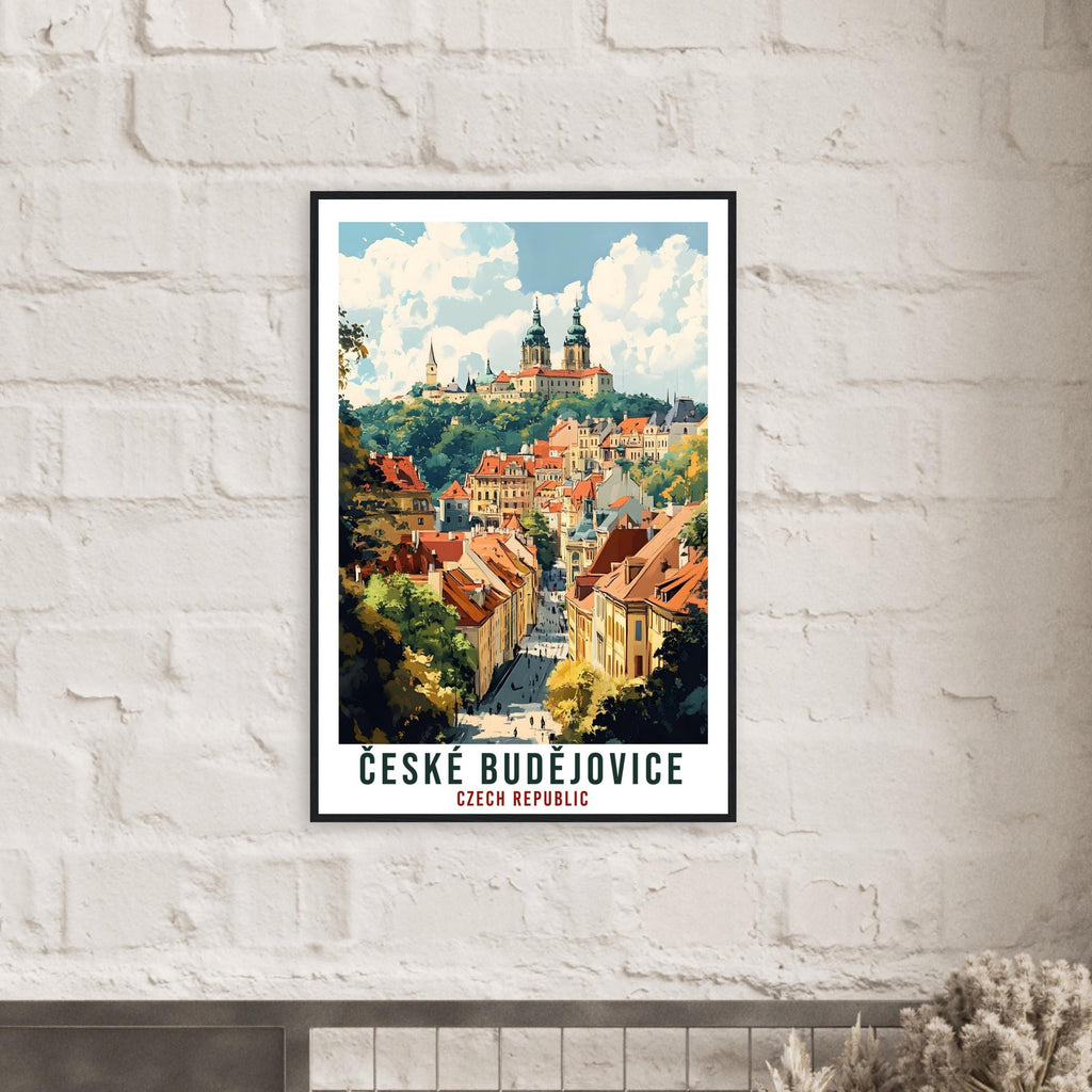České Budějovice Travel Print Czech Republic Home Decor Wall Art Gift Wall Hanging Art Lover České Budějovice Czechia Artwork Travel Poster