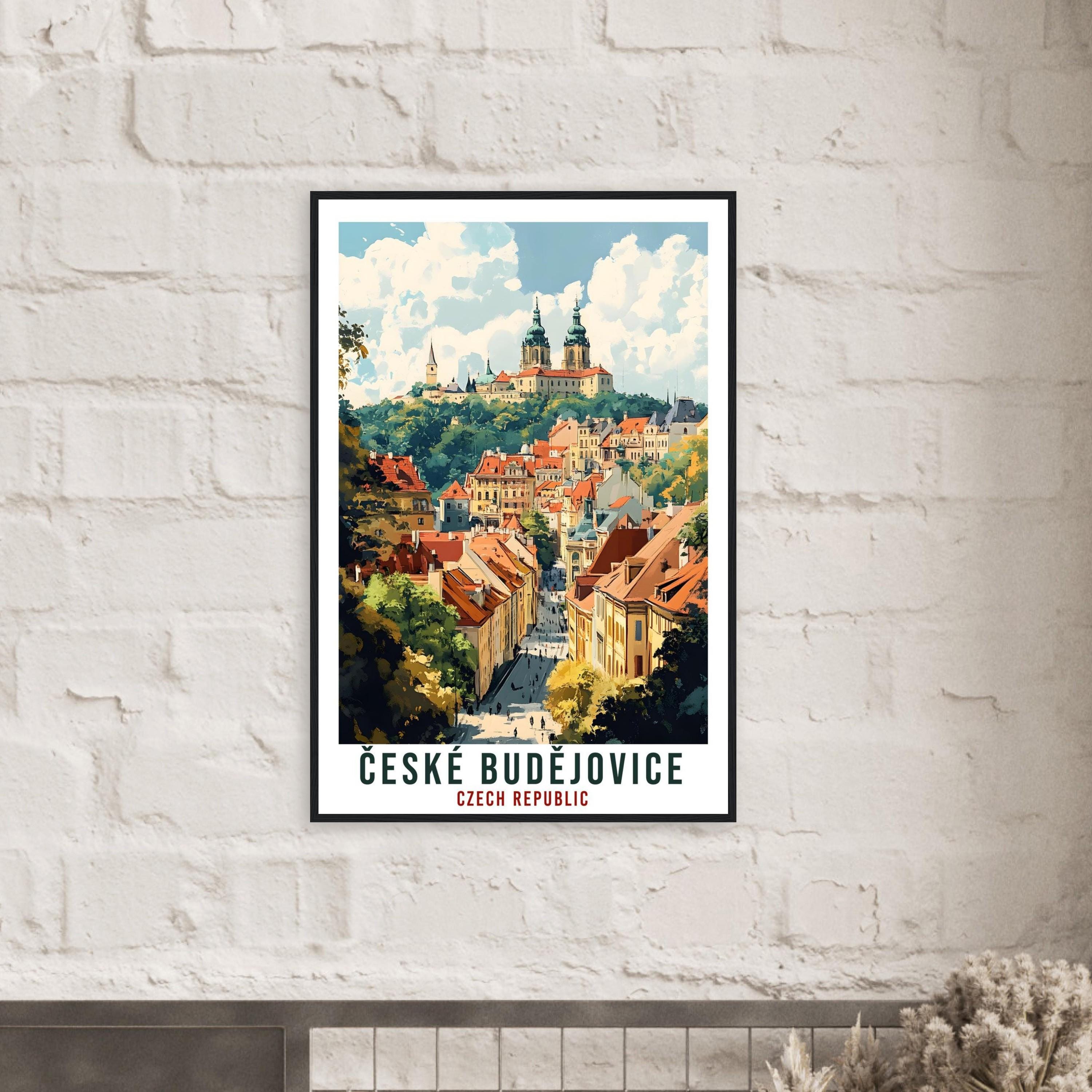 České Budějovice Travel Print Czech Republic Home Decor Wall Art Gift Wall Hanging Art Lover České Budějovice Czechia Artwork Travel Poster