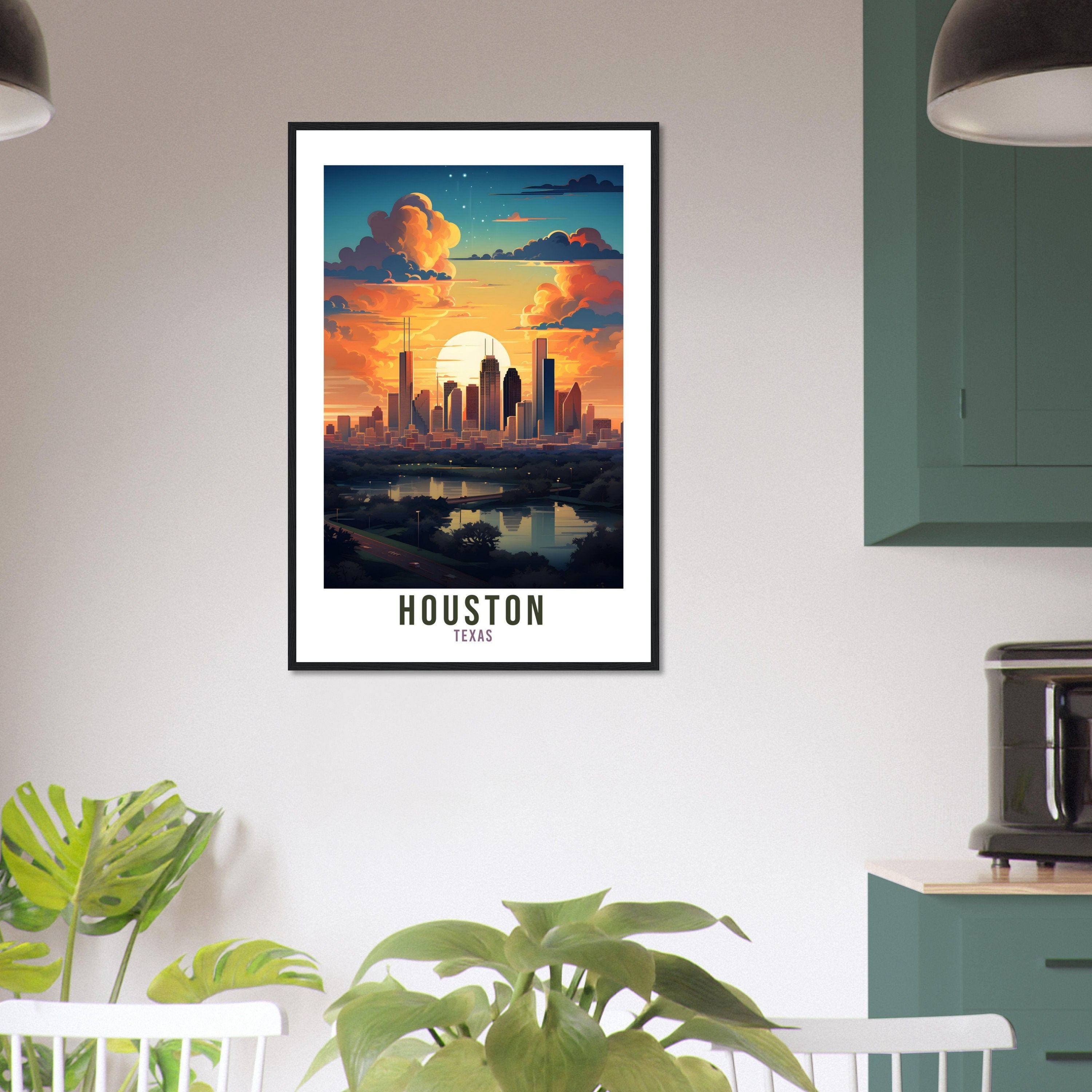 Houston Travel Print Wall Art Houston Texas Wall Art Houston Travel Poster USA Home Decor Houston Art Lovers Gift Houston City Travel Art
