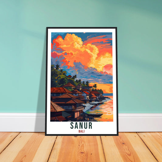 Sanur Bali Travel Print Bali Wall Art Indonesia Wall Hanging Home Décor Sanur Gift Landmark Artwork Travel Art Indonesia Sanur Travel Poster