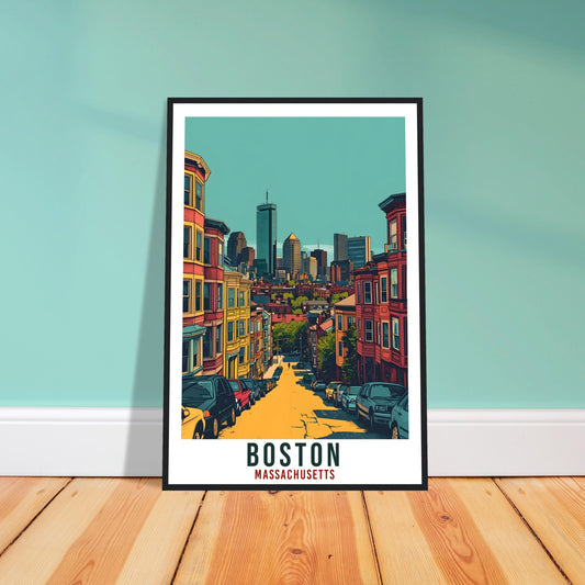 Boston Travel Print Massachusetts Home Decoration USA City Wall Art Gift Wall Hanging Art Lover Massachusetts Artwork Boston Travel Poster