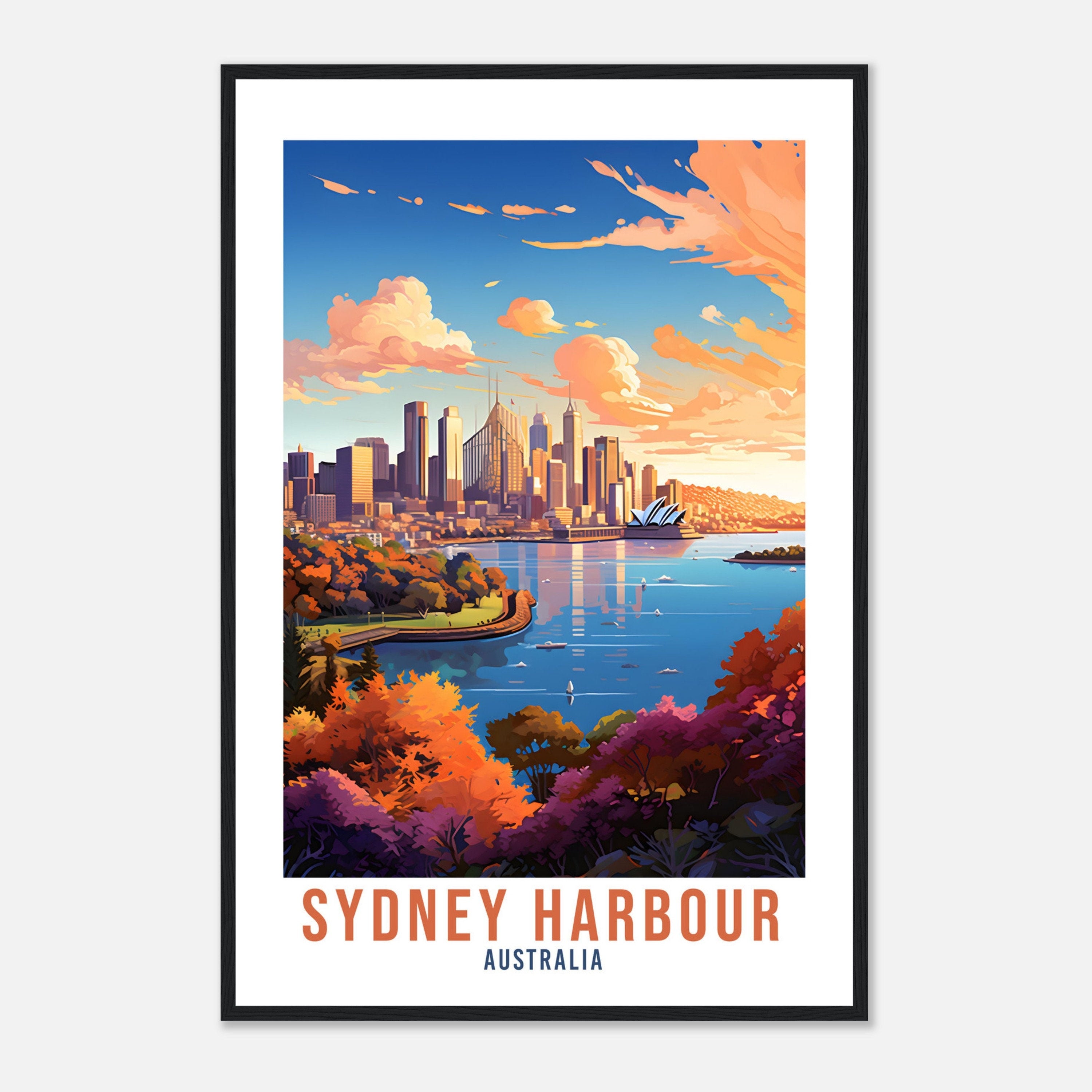 Sydney Travel Print Wall Art Sydney Australia Wall Hanging Home Décor Sydney Gift Art Lovers Australian Art Lover Gift Sydney Travel Poster