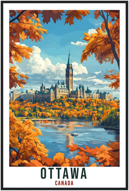 Ottawa Travel Print Canada Home Decor Ottawa Wall Art Gift Wall Hanging Art Lover Ottawa Canadian Artwork Travel Poster Ontario Artwork