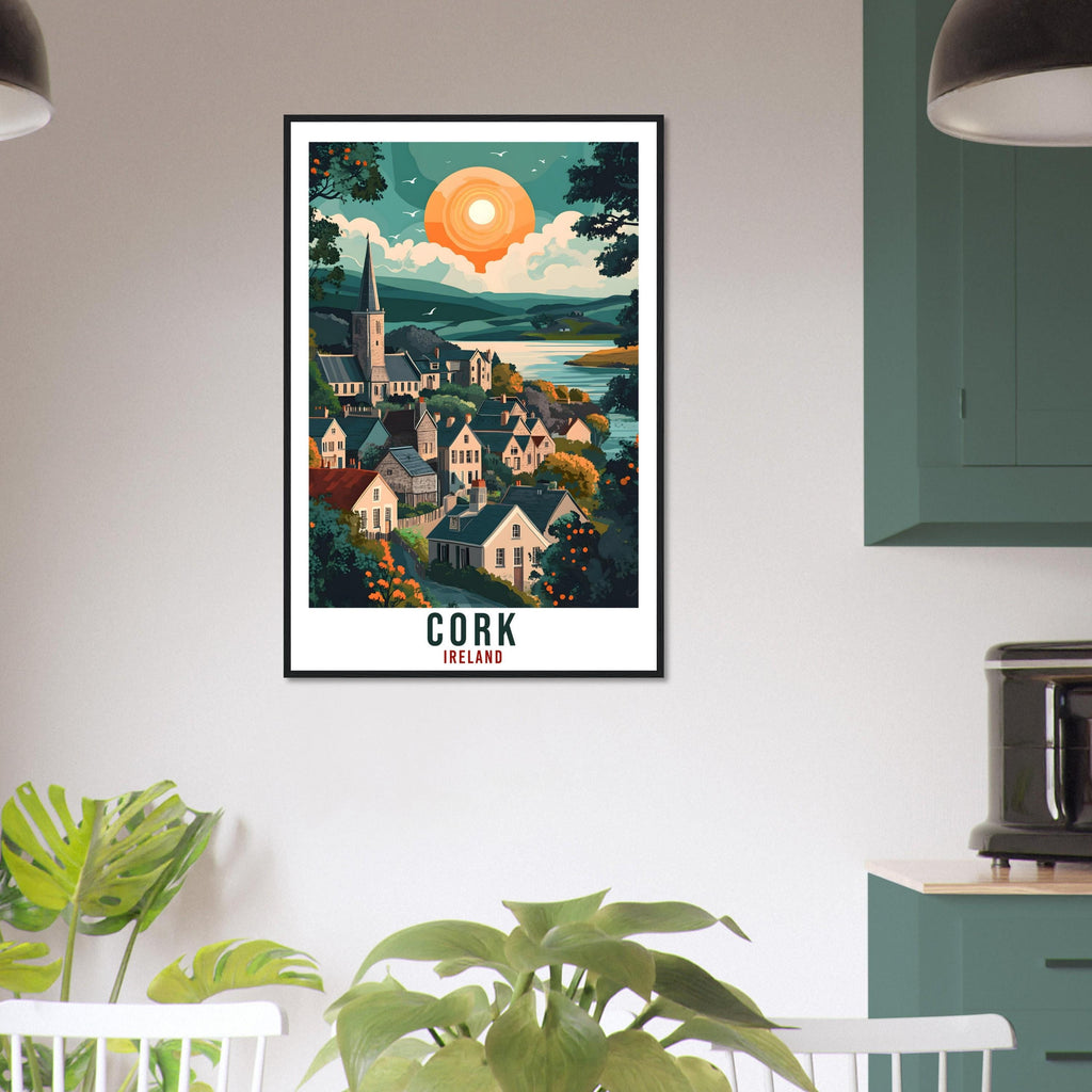 Cork Travel Print Ireland Home Decor Cork Wall Art Gift Wall Hanging Art Lover Cork Irish Artwork Travel Poster Ireland Travel Art Gift