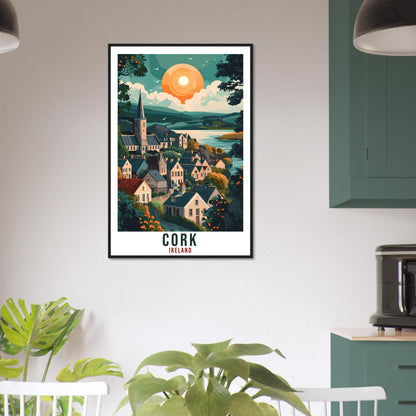 Cork Travel Print Ireland Home Decor Cork Wall Art Gift Wall Hanging Art Lover Cork Irish Artwork Travel Poster Ireland Travel Art Gift