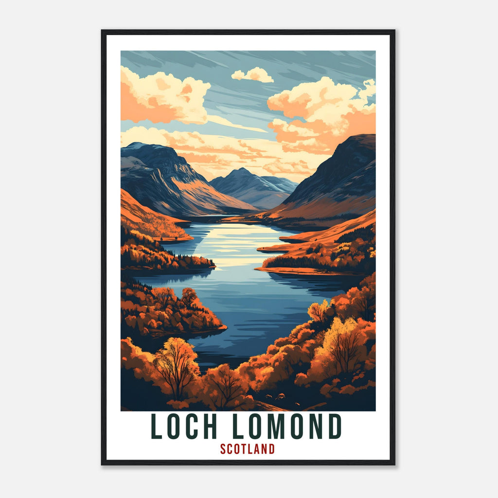 Loch Lomond Travel Print Scotland Decor Loch Lomond Wall Art Wall Hanging Art Lover Scotland Artwork Travel Poster Loch Lomond Travel Art