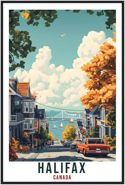 Halifax Travel Print Canada Home Decor Halifax Wall Art Gift Wall Hanging Art Lover Halifax Canadian Artwork Travel Poster Nova Scotia Art