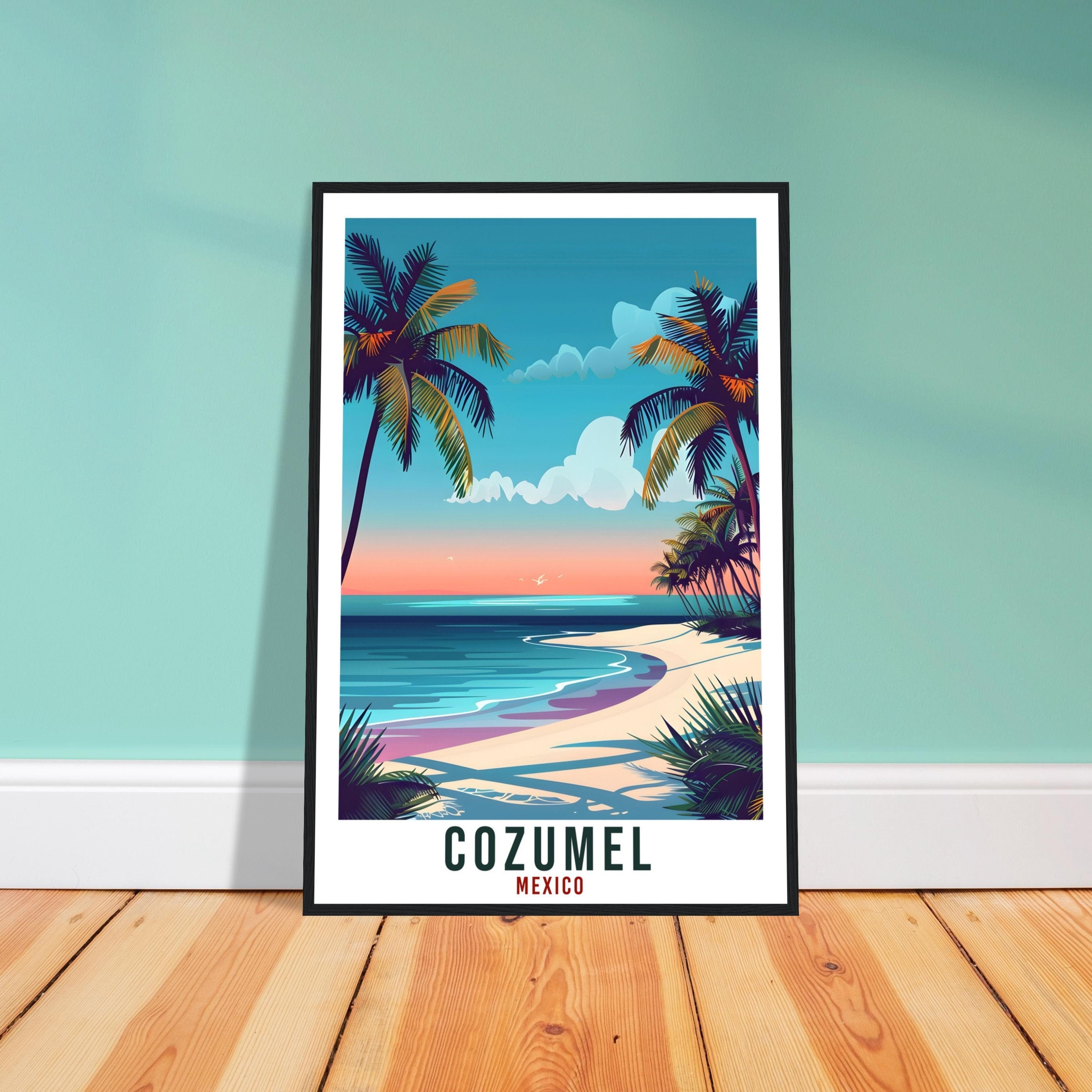 Cozumel Mexico Travel Print Mexico Wall Art Wall Hanging Home Décor Cozumel Gift Mexico Landmark Artwork Gift South America Travel Poster