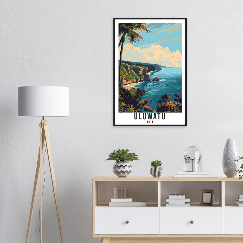 Uluwatu Bali Travel Print Bali Wall Art Wall Hanging Home Décor Uluwatu Gift Landmark Artwork Travel Art Indonesia Uluwatu Travel Poster