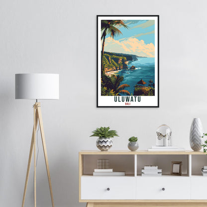 Uluwatu Bali Travel Print Bali Wall Art Wall Hanging Home Décor Uluwatu Gift Landmark Artwork Travel Art Indonesia Uluwatu Travel Poster