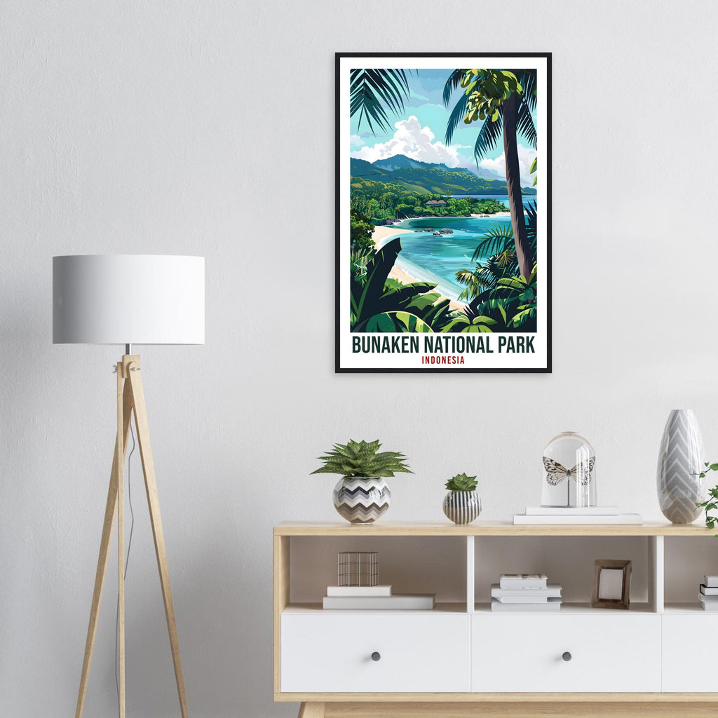 Bunaken National Park Travel Print Wall Art Wall Hanging Home Décor Bunaken Park Landmark Artwork Travel Art Lover Indonesia Travel Poster