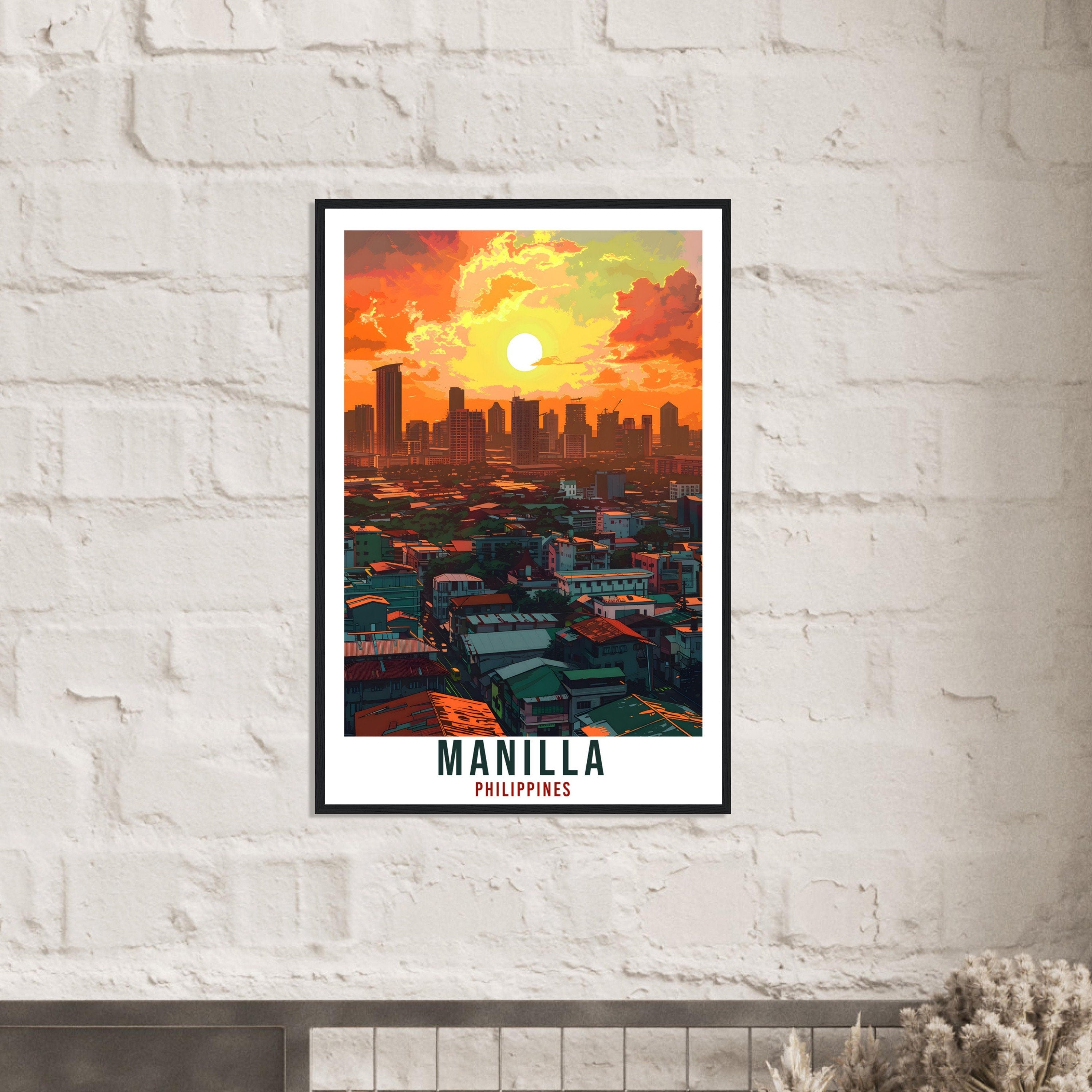 Manilla Philippines Travel Print Wall Art Wall Hanging Home Décor Manilla Gift Landmark Artwork Travel Art Philippines City Travel Poster