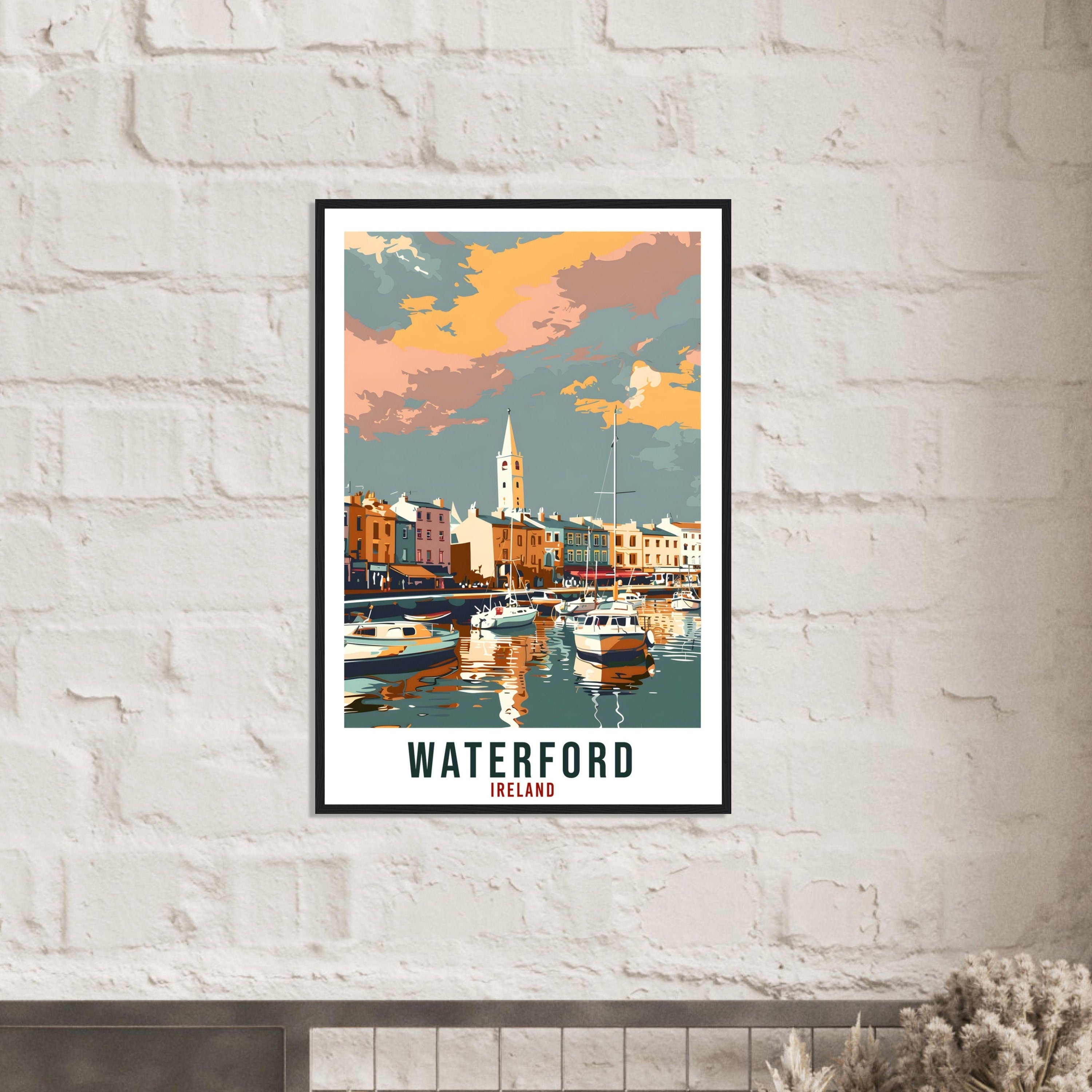 Waterford Travel Print Ireland Wall Art Wall Hanging Home Décor Waterford Gift Art Lovers Gift Irish Artwork Gift Ireland Travel Poster