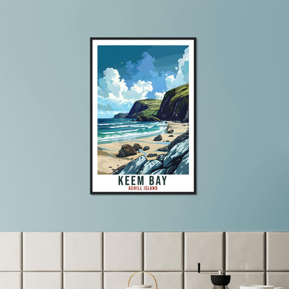 Keem Bay Travel Print Ireland Wall Art Wall Hanging Décor Keem Bay Achill Island Gift Art Lovers Irish Artwork Gift Ireland Travel Poster