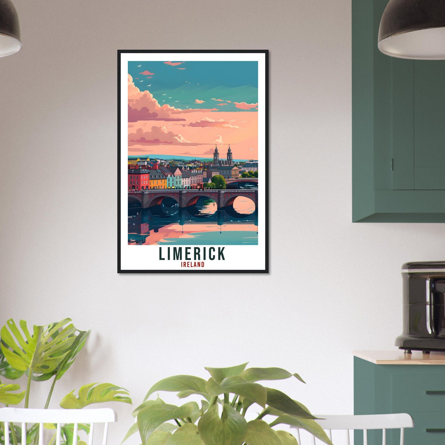 Limerick Travel Print Ireland Wall Art Wall Hanging Home Living Décor Limerick Gift Art Lovers Gift Irish Artwork Gift Ireland Travel Poster