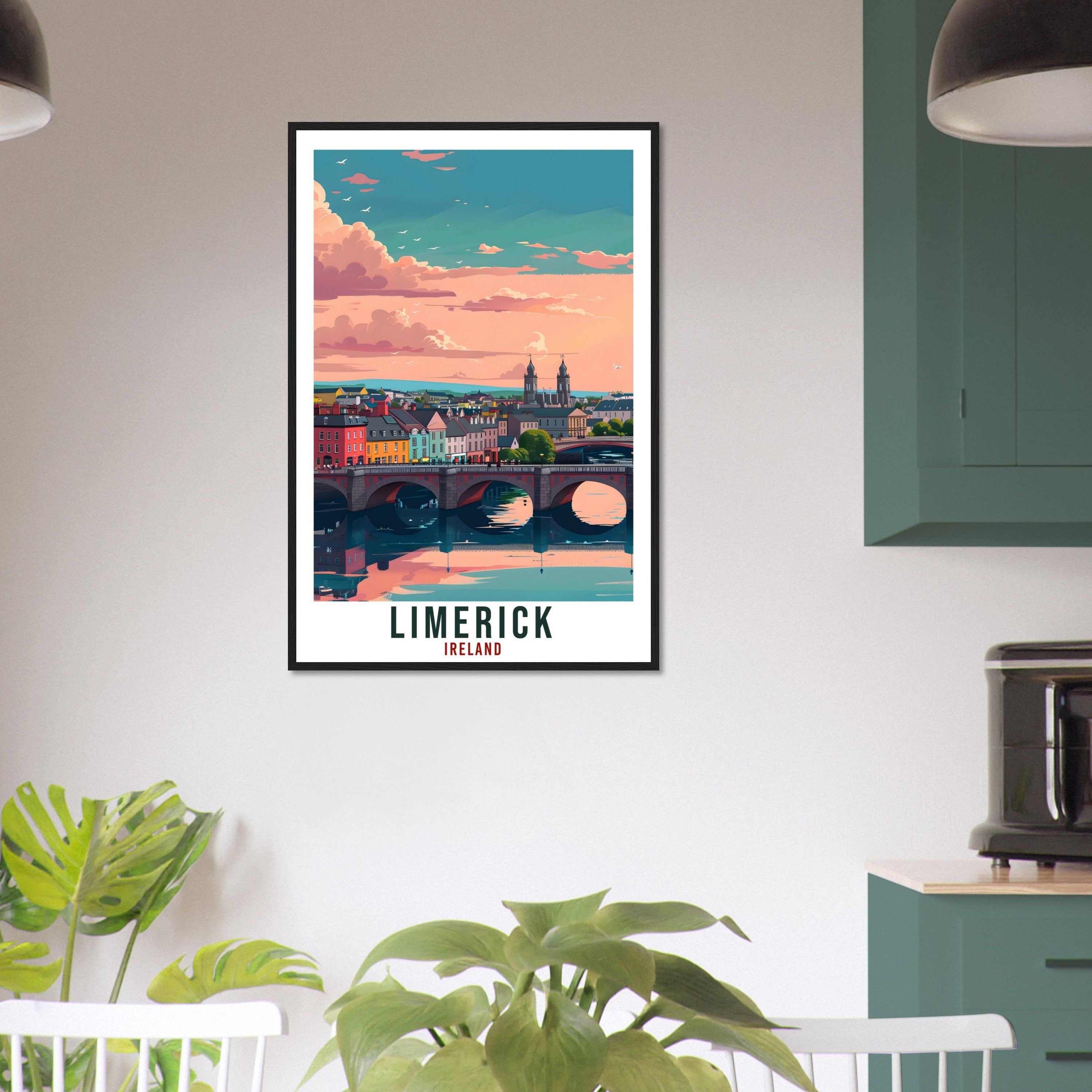 Limerick Travel Print Ireland Wall Art Wall Hanging Home Living Décor Limerick Gift Art Lovers Gift Irish Artwork Gift Ireland Travel Poster