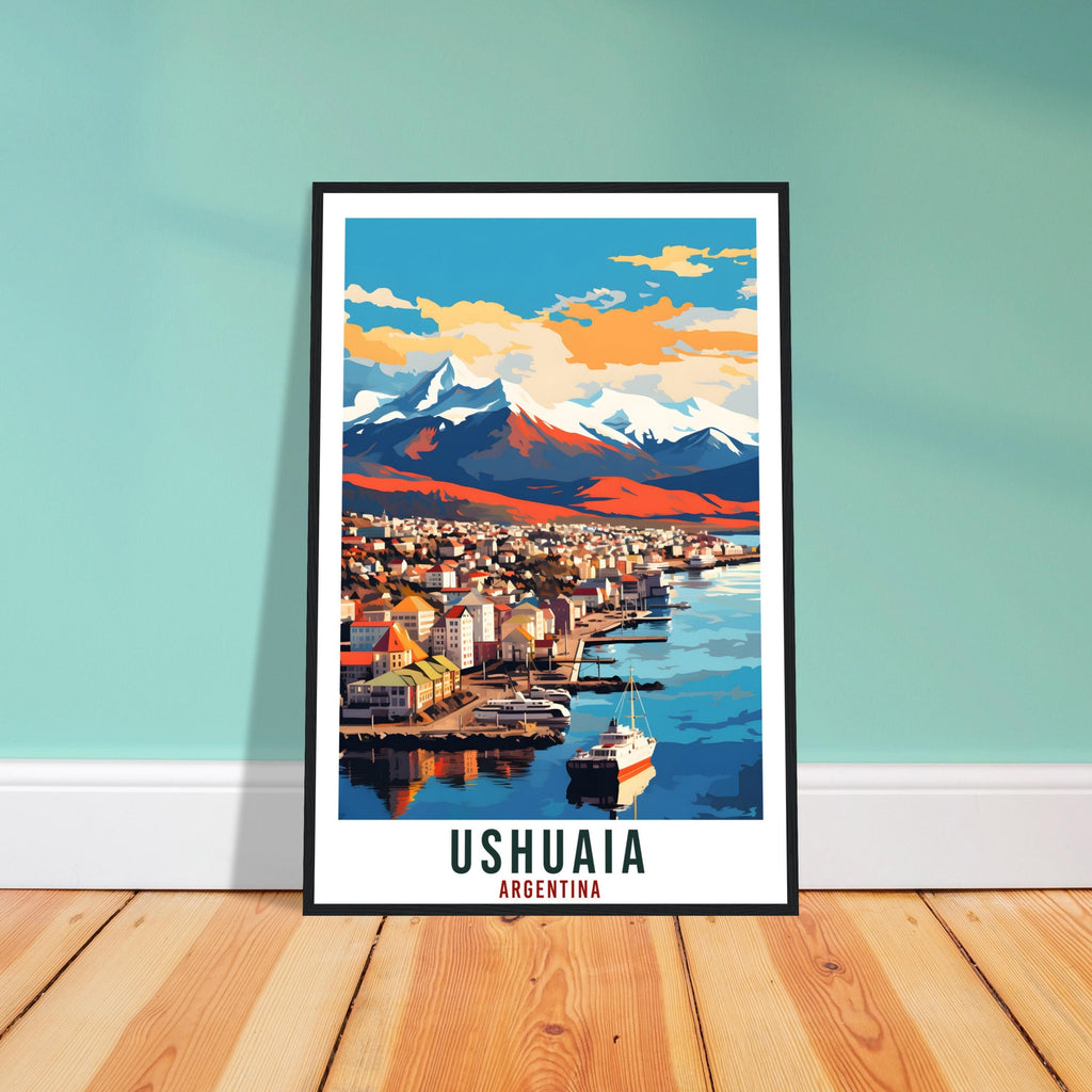 Ushuaia Travel Print Wall Art Ushuaia Argentina City Landscape Artwork Ushuaia Art Gifts Ushuaia Travel Poster Argentinian Art Lovers Gift