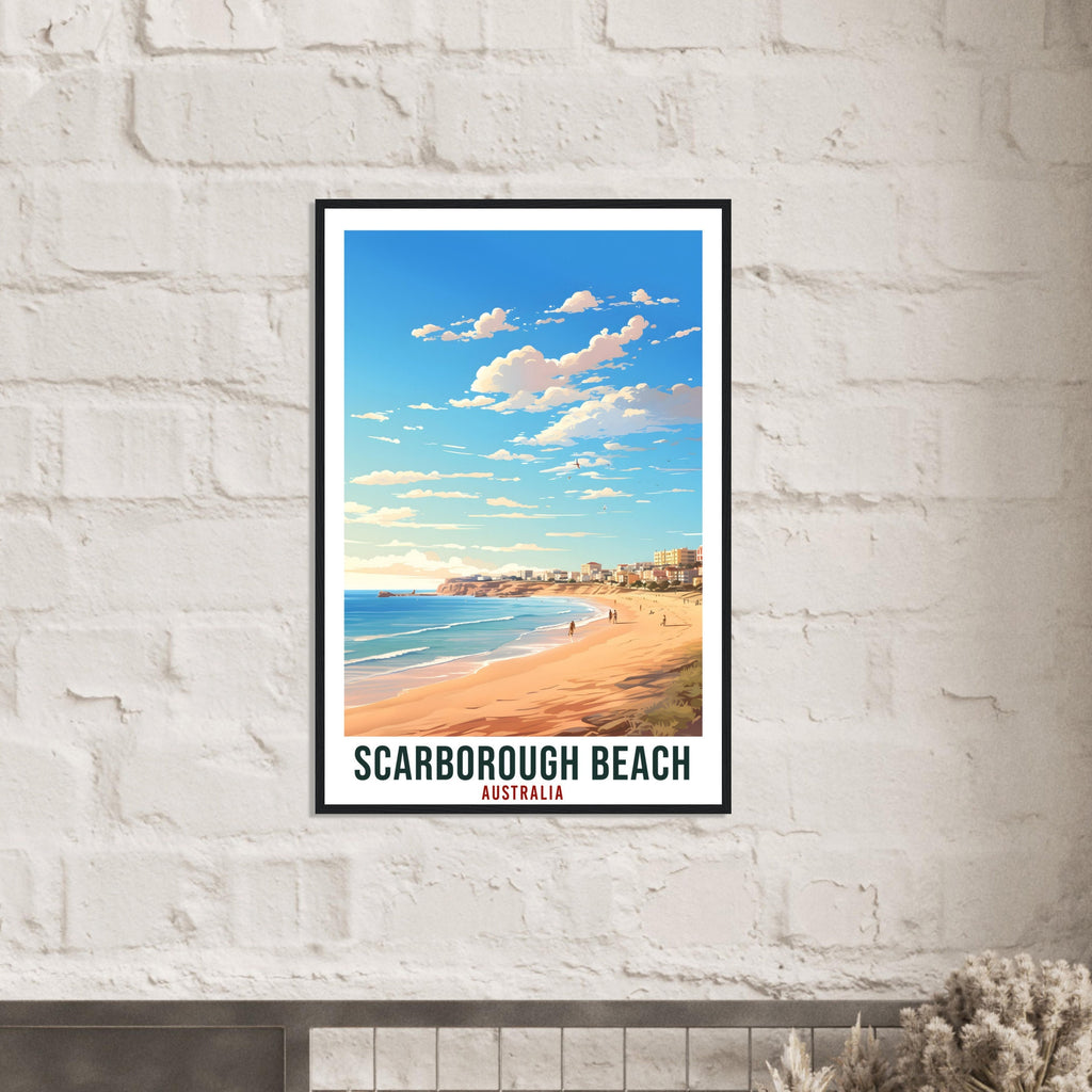 Scarborough Beach Travel Poster Wall Art Scarborough Australia Home Décor Artwork Art Gifts Travel Print Australian Beach Art Lovers Gift