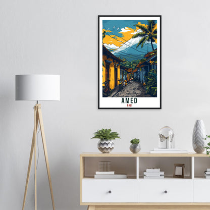 Amed Bali Travel Print Bali Wall Art Wall Hanging Home Décor Amed Gift Landmark Artwork Travel Art Lovers Indonesia Amed Travel Poster