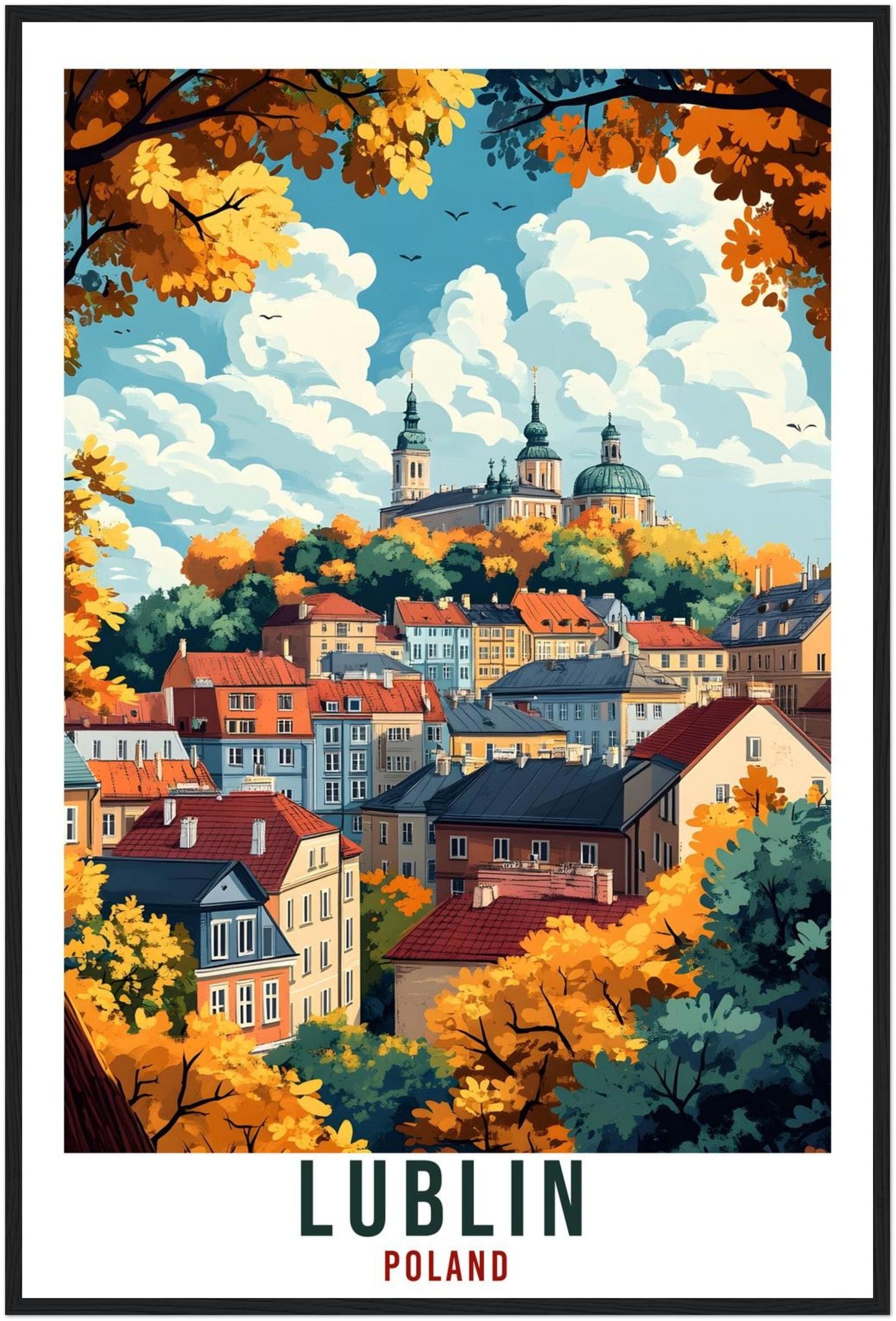 Lublin Travel Print Poland Home Decor Lublin Wall Art Gift Wall Hanging Art Lover Lublin Polish Artwork Travel Poster Poland Travel Art